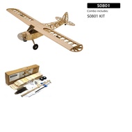 J3 Cub Balsa Wood Model Airplane Kit 1180mm Wingspan Scale RC Plane Beginner Friendly DIY Assemble A