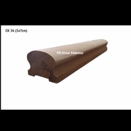 Pegangan railing tangga kayu / Handrail Tangga Kamper Samarinda Oven T_y