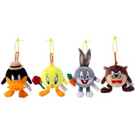 Looney Tunes plush toy ball-shaped pendant, Bugs Bunny and Tweety cute doll keychain, small plush to