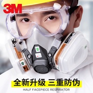 Topeng Gas 3M 6200 untuk Gas Kimia, Pengecatan Semburan, Perlindungan Bau, Respirator Racun Perosak,