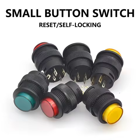 5/20/100PCS R16-503AD/BD Push Button Switch Reset Self-Locking Switch Round 4Pin 2Pin 16MM Switch Wi