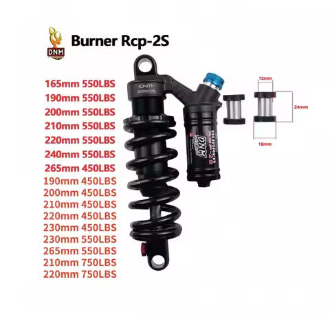 Dnm Burner Rcp2S Mountain Bike bicycle mtb Downhill DH Rear Shock 190mm 200m 220mm 240mm 550 Lbs 265