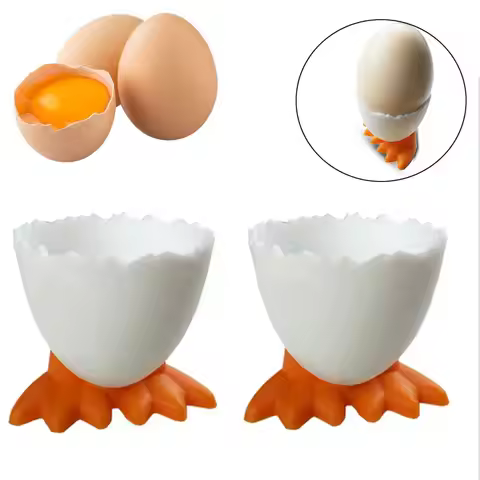 1/2/4Pcs Cute Creative Egg Cup Holder Egg Holder Opener Separator Boiled Eggs Container Kitchen Supp