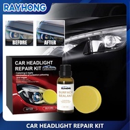 Rayhong Car Care Headlight Cleaner And Scratch Remover Kit Headlight Polishing Spray Repair Fluid Restoration Buffing Compound Solution Lens Polishing Protection Spray Clear Fast Bright Headlamp Car Care Headlight Lens Cleaner (30ml) ﻿