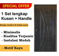 PAKET Pintu+Kusen Set Pintu Kamar Pintu Ruang Kantor Kayu Alumunium Wood MODERN MINIMALIS Aluminium