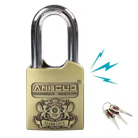 Alarm Padlock - Anti-Theft Heavy Duty Security Alarm Lock - 120db Alarm Sound for Storage Shed, Gara