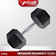 Vigor Fitness Hexagon Dumbbell (12.5kg) /   Dumbbell Heksagon (12.5kg)