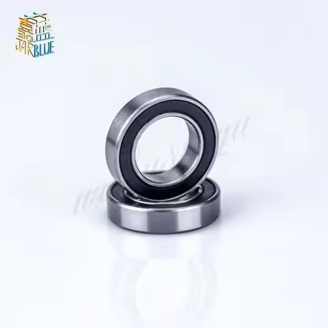2pcs rubber sealed 440 stainless steel hybrid ceramic ball bearings S6903 6903 2RS 17*30*7mm Si3N4 b
