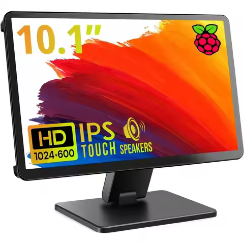 10.1 IPS HD Touchscreen Monitor with Case, 1024x600 Resolution, Compatible with Raspberry Pi Models