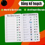 Wall-mounted To Do List and My Chores planners help children remember and practice self-discipline