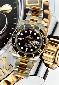 Rolex 勞力士 Submariner Ref. 116613 LN  黑面 金鋼潛