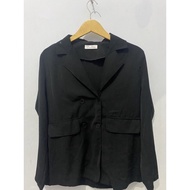 HITAM Preloved blazer Black | Korean blazer (black)