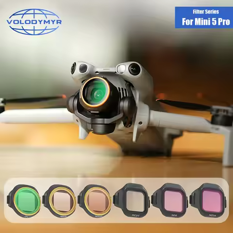 VOLODYMYR Filter for Mini 5 Pro Adjustable CPL Drone Light ND16 Polarizer ND64/PL Filter Set Alumini