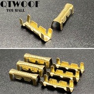 QTWOOF Connector Gold Color Cold Terminal Small Teeth Fascia Terminal 453 U-shaped