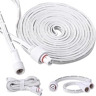 16FT Outdoor Lights Extension with Y-Splitter (1 Female to 2 Male), Waterproof Extension Cord Compat