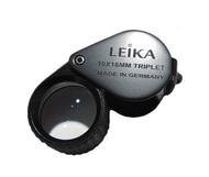 LEIKA กล้องส่องพระ กล้องส่องเพชร 10X18MM - Loupe (สีดำหุ้มยาง)