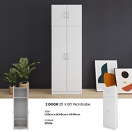 SKL Furniture 5X8FT HAZEL 2/4/6/10 DOORS WARDROBE WITH TOP almari baju/kabinet baju almari baju buda