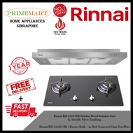 Rinnai RH-S269-SSR-T Slimline Hood  + Rinnai RB-7302S-GBS 2 Burner Built-in Hob *BUNDLE DEAL - FREE DELIVERY