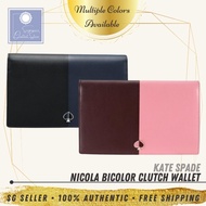 [SG SELLER] Kate Spade KS Womens Nicola Bicolor Clutch Leather Wallet (Multi Colors Available)