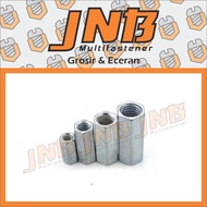 Long Nut M6 x 25 Kunci 10 Drat 1.00 Mur Panjang