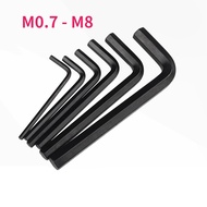 M0.7 M0.9 M1.27 M1.5 M2 M2.5 M3 M4 M5 M6 M8 Hexagon Wrench L Shaped Black Hex Key Allen Wrench