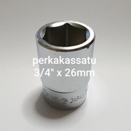 MATA 3/ SOCKET WRENCH 4" X 26MM 6PT FLAG JAPAN 26 MM SOCKET SOK SHOCK