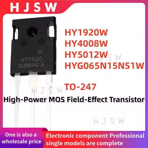 5PCS NEW HY1920W HY4008W HY5012W HYG065N15NS1W HY1920 HY4008 HY5012 HYG065N15NS1 TO-247 High-Power M