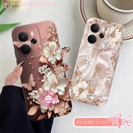 Tpu Case Realme 14 14t 5g 2025 C75 C75x Note 60 60x Floral Motif Casing - Flexible Silicone Casing