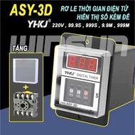 Time relay ASY-3D Timer digital display 220VAC 99,9S/99,9M/999S/999M With Base