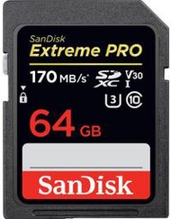 ~幸運小店~SanDisk Extreme Pro SDXC  64G 記憶卡 U3 V30 /170MB/s