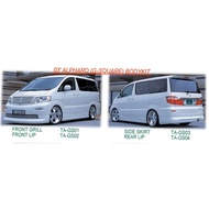 Toyota alphard anh10 2002 2003 2004 2005 gsquare G square bodykit body kit front side rear skirt lip