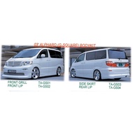 Toyota alphard anh10 2002 2003 2004 2005 gsquare G square bodykit body kit front side rear skirt lip skirts anh 10