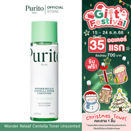PURITO SEOUL WONDER RELEAF CENTELLA TONER UNSCENTED 200 ml. วันเดอร์ รีลีฟ เซนเทลล่า โทนเนอร์