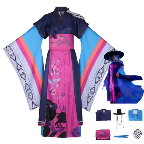Anime Movies KPop Rumi Mentor Celine Clothe Cosplay Costume Ancestor Big Hat Robe Uniform Man Woman 