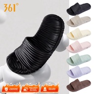 361 Degrees Slippers Unisex Indoor Home Sandals Anti-Slip Soft Sole Bathroom Slides Casual Beach Fli