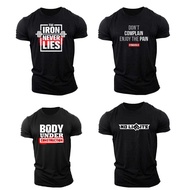 [Ready Stock]Men's cotton fitness sports GYM Tops