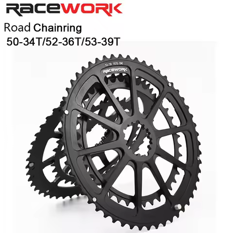 RACEWORK Road Bicycle Chainwheel Chainring 50-34T 52-36T 53-39T For GXP 9/10/11/12 Speed Folding Bik