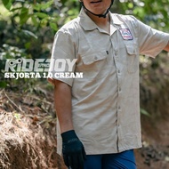 KEMEJA SKJORTA 1.0 Cream - Ride And Joy men's shirt casual sports outdoor cycling cool hiking mounta