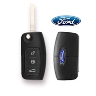 3 Button Flip Folding Remote Fob Cover Uncut Car Blank Key Shell for Ford Focus Fiesta