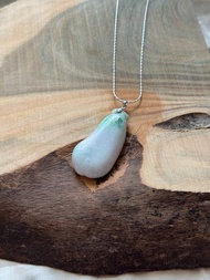 【翡翠】白底青福瓜翡翠胸墜