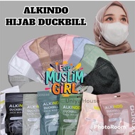 ALKINDO 【Hijab Duckbill】 【 Face Mask】 Tudung Friendly, Breathable & Comfortable 4-Ply Protectiona Ma