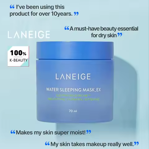 LANEIGE Water Sleeping Mask 70ml,Overnight Hydration,Deep Moisturizing,Luxury Makeup,Korean Skincare