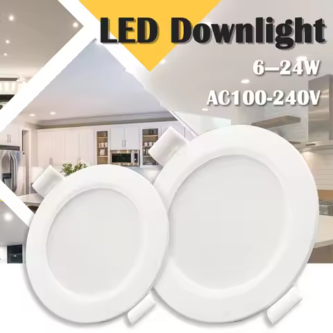 LED ultra thin recessed downlight AC100-240V panel light 6W-24W ultra bright warm white light can be