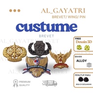 CuSTUME BREVET | Premium Quality | TNI Brevet/ Pin/ Brooch