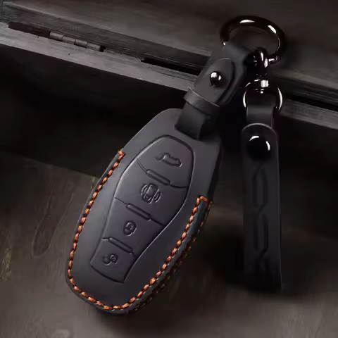 For Hongqi H5 HS5 H6 H9 HQ9 HS3 Metal leather full package keycase personalized keychain