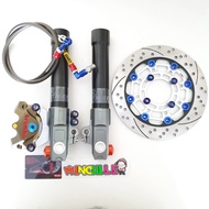 ชุดสเตท6 50A WAVE110i / WAVE125 + ปั๊มด้วง**ชา**+ขา+น็อต+สายเบรค+จาน(สุ่ม) CNC อะไหล่แต่งเวฟ110i ***