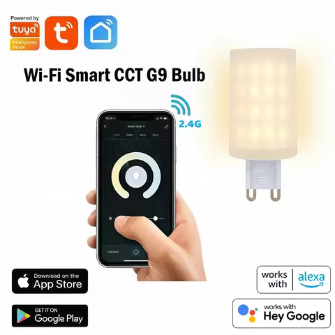 Tuya G9 Adjustable Smart Light, G9 WiFi 6w LED Bulb, Intelligent Lighting, 220-240v, Energy Efficien