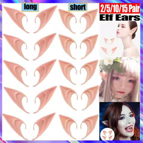 Halloween Elf Ears Avatar Goblin Monster Ears Angel Elf Latex Ears Fairy Cosplay Costume Accessories
