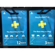 PlayStation Plus Card PS Card 3 & 12 Months Subscription PlayStation 3 bulan 12 bulan PlayStation Pl