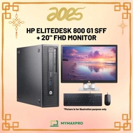【CNY SALES】PC SET - i3/i5/i7 4th GEN PC HP ELITEDESK 800 G1 SFF + 20" HD+ MONITOR (Home Use PC, Stud